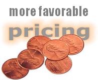 more favorable pricing